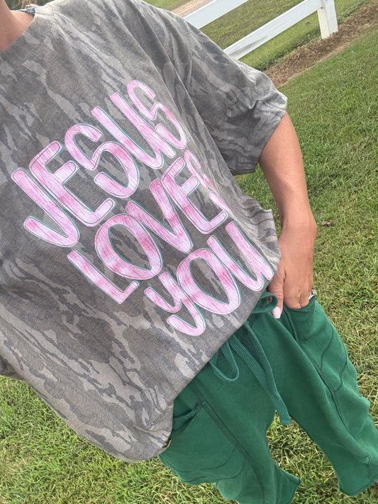 Jesus Loves You- Camo Tee