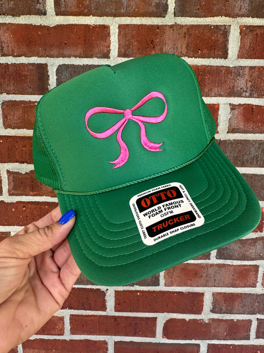 Kelly Green Bow Trucker