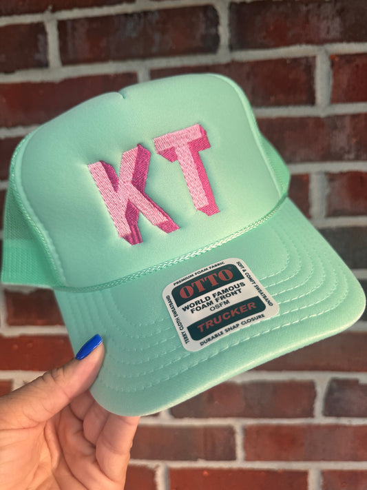 Mint Initial Trucker