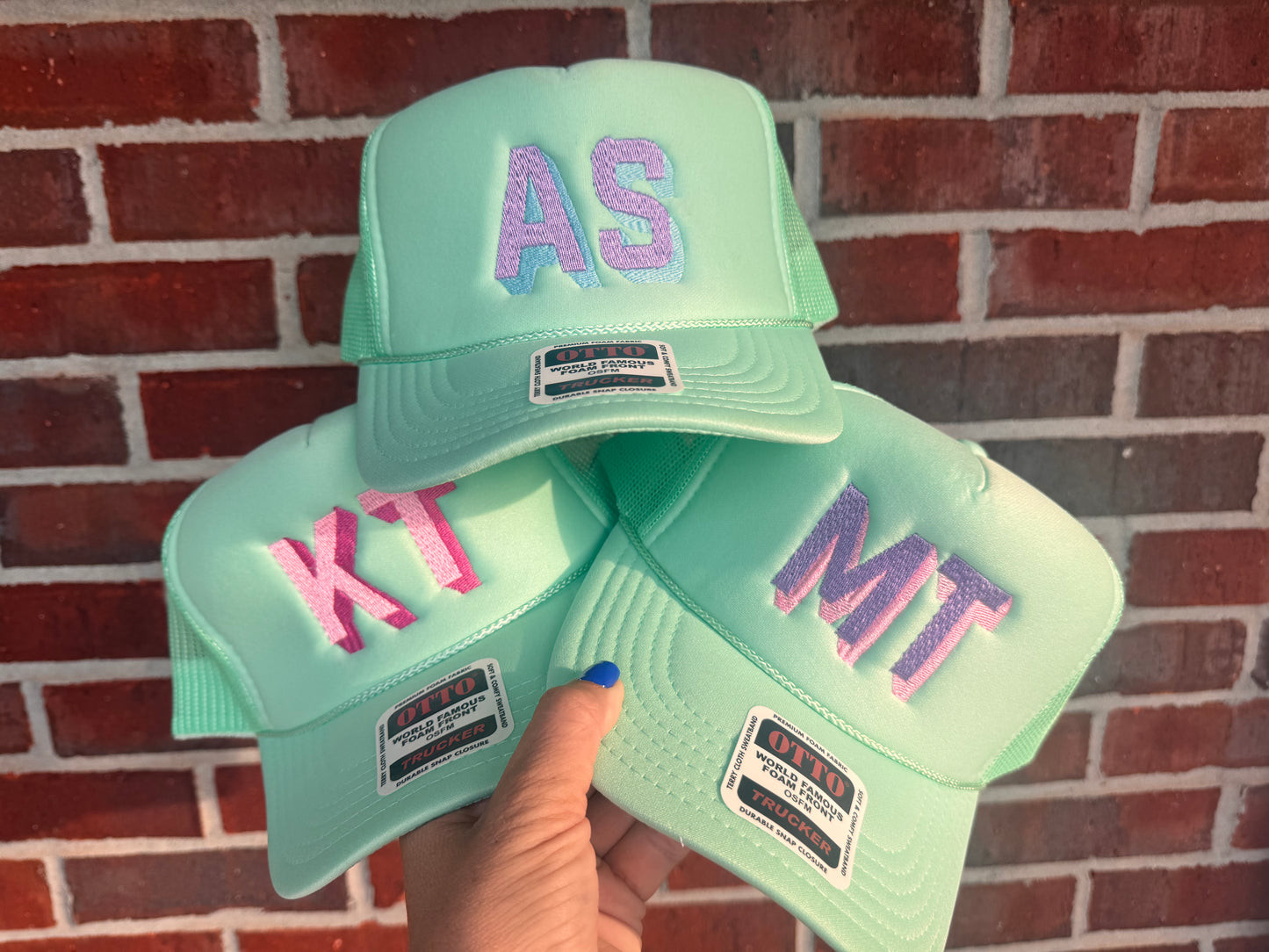 Mint Initial Trucker