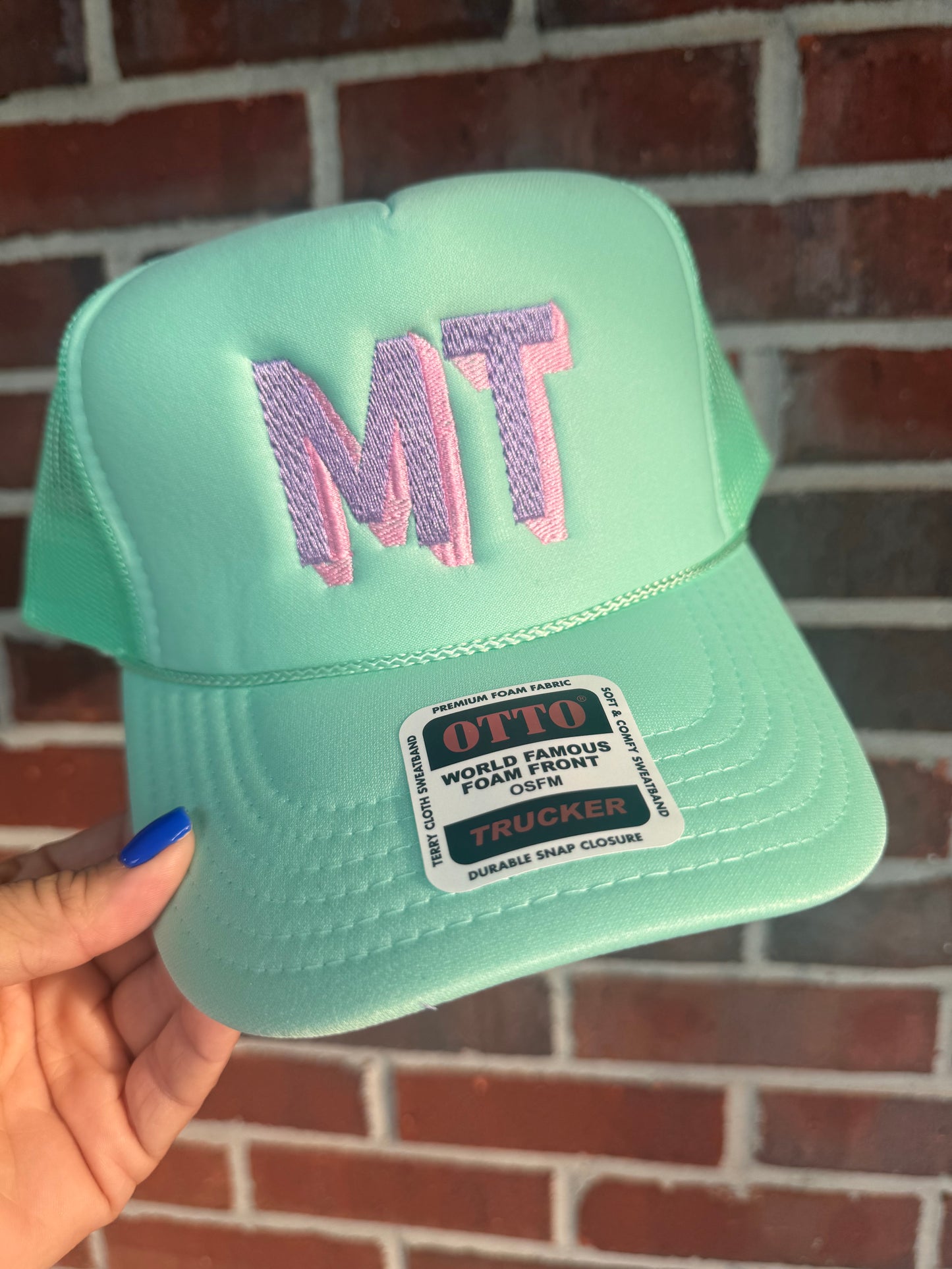 Mint Initial Trucker