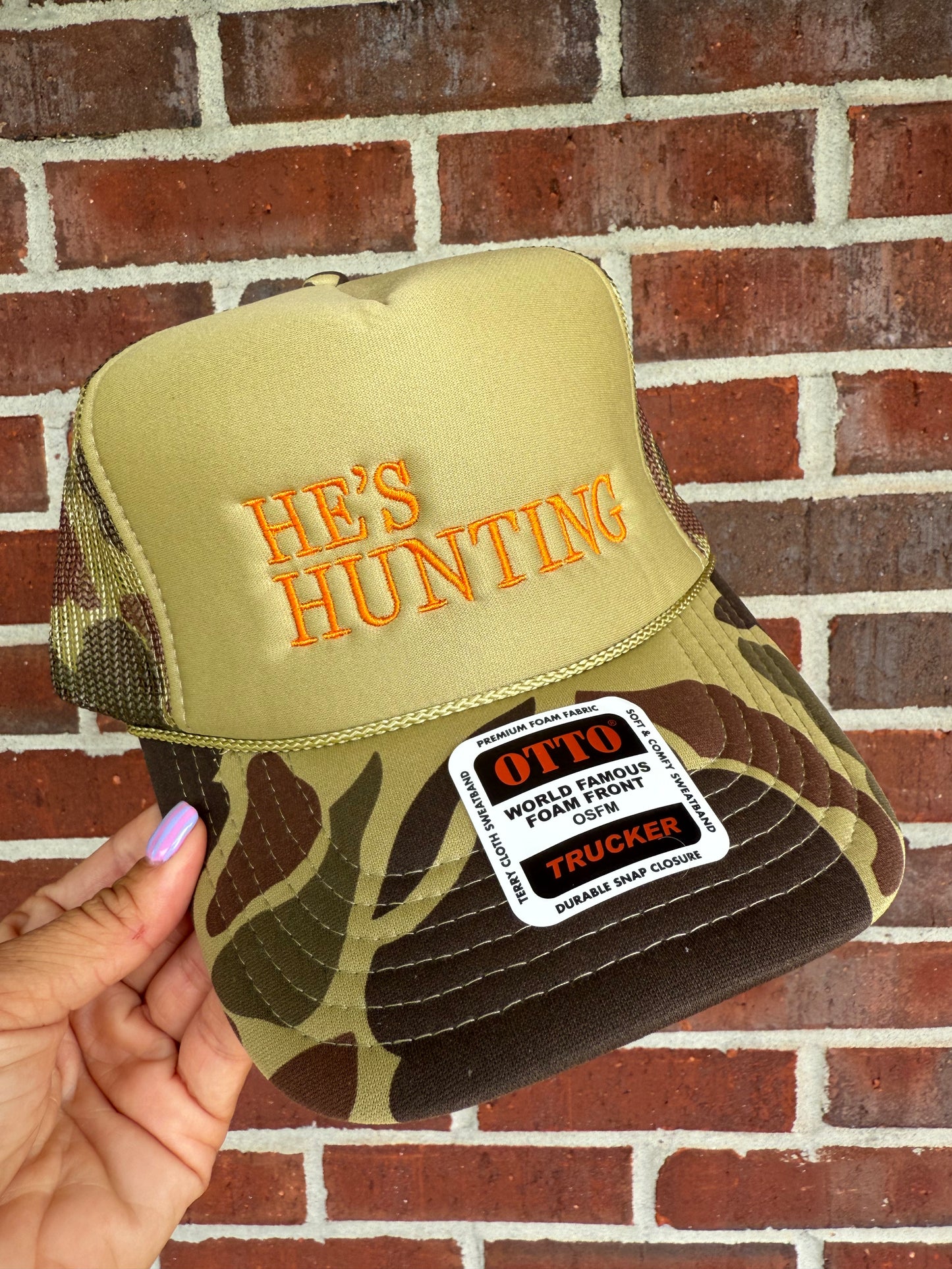 He’s Hunting Camo Trucker