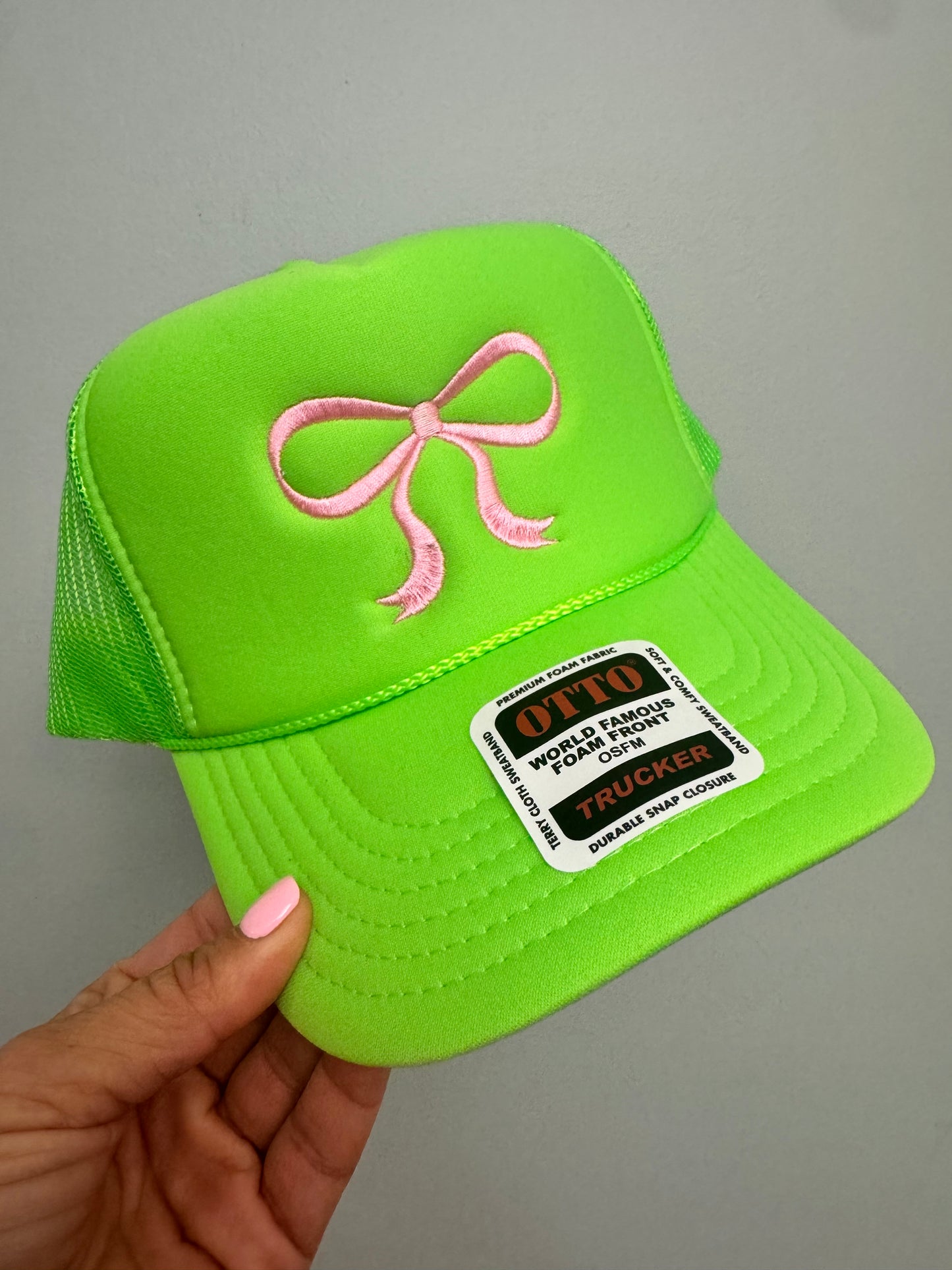 Lime Green Bow Hat