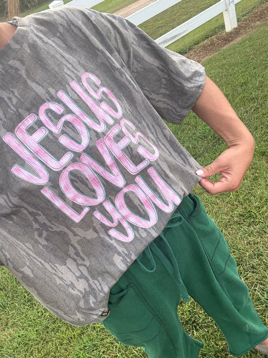 Jesus Loves You- Camo Tee