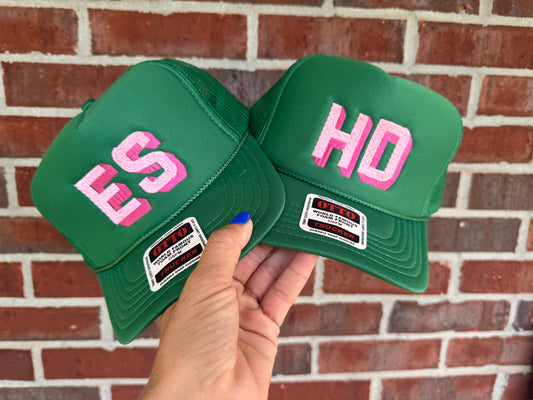 Kelly Green Initial trucker
