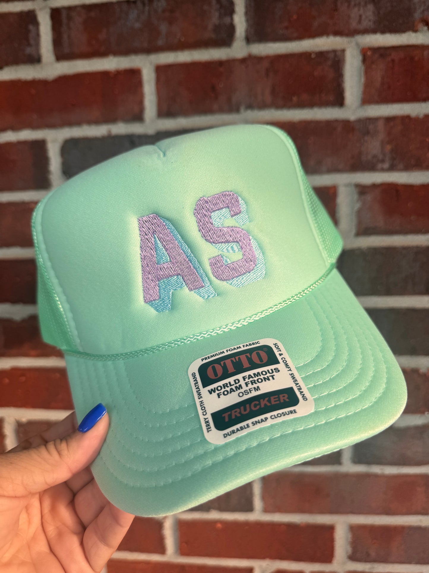 Mint Initial Trucker