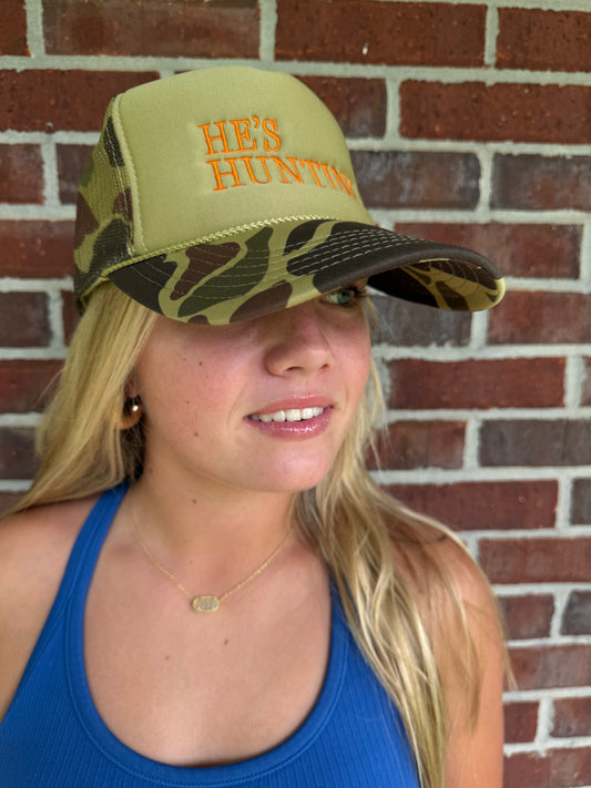 He’s Hunting Camo Trucker