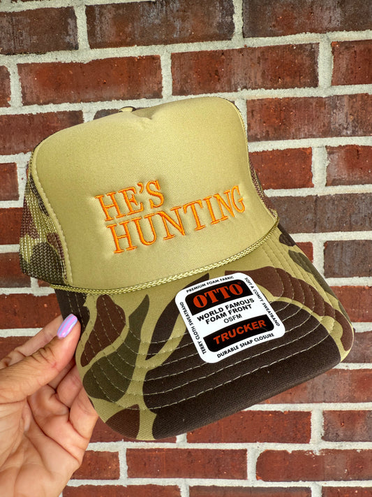 He’s Hunting Camo Trucker