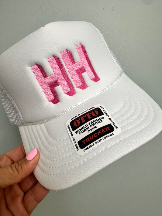 White Initial Trucker (please see description box for instructions on how to order)
