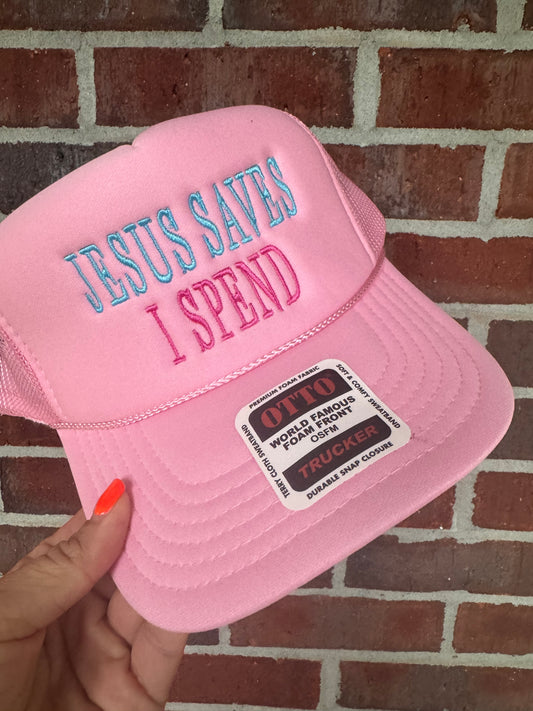 Jesus Saves I Spend Trucker