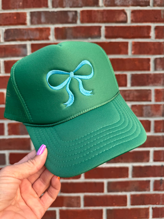 Kelly Green Bow Trucker
